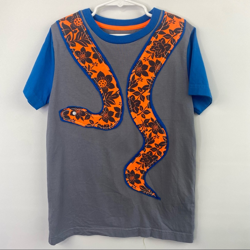 Mini Boden Boys T-shirt Tropical Snake Size 7Y-8Y